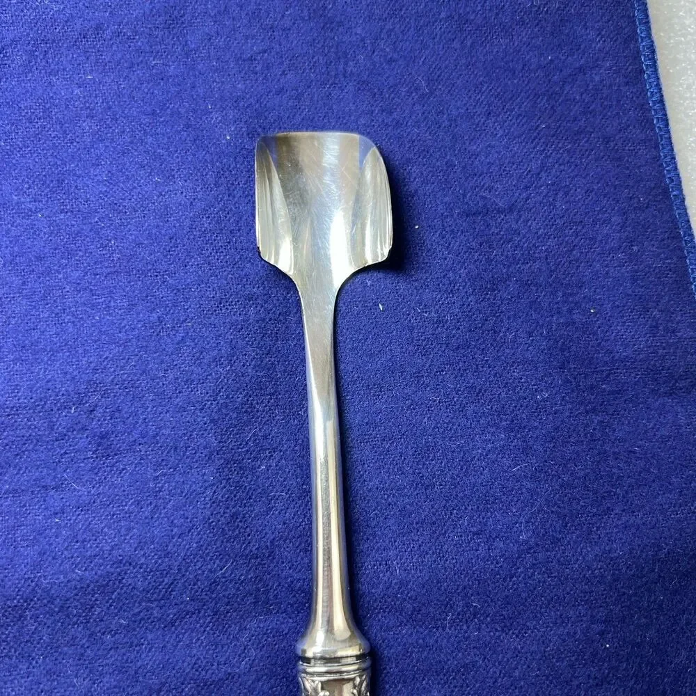 VTG Antique Sterling Silver Victorian Cheese SCOOP Spoon Mother Pearl Handle
